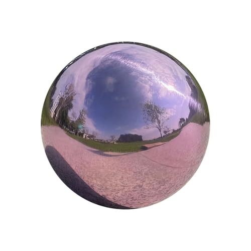 YDJIANCAI 1 Pcs Gazing Ball, Stainless Steel Polished Reflective Smooth Garden Sphere Globe Mirror, Colorful and Shiny Addition to Any Garden Or Home(Size:20.47in/52cm)
