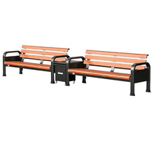 JOSOGO All-Aluminum Weatherproof Outdoor Bench, Heavy Duty No-Rust Aluminum Frame, Non-Slip Foot Caps, for Sports Courts, Patios and Community Areas(Style6)