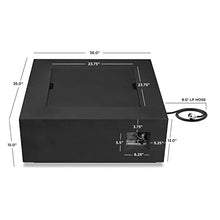 Lakeview Elysian 36-Inch Square Propane Fire Table w/NG Conversion Kit - Black - SCC9812LPBLK
