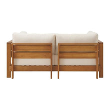 Alaterre Furniture Outdoor Loveseat Brown - Weather-Resistant 2-Person Couch with Stain-Resistant Cushions