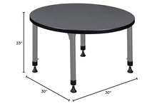 Romig Kee 30" Round Height Adjustable Classroom Activity Table Grey