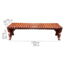 GRFIT Outdoor Bench Wooden Bench for Outdoors, Chair without Backrest for Garden, Leisure Seat for Garden Garden Bench