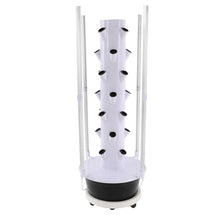 CCXYYFDJ Hydroponic Tower with 6 Wheels, 7-Layer 28-Plant Hydroponic Indoor Vertical Garden Growing System Kit with LED Grow Lights, 3-Level Lighting Modes & 24-Hour Cycle Timer for Vegetable Herbs