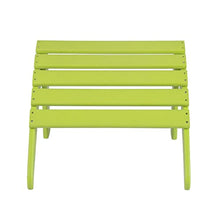 WO WESTIN OUTDOOR HDPE Adirondack Chair Set of 12 with Ottomans and Side Tables Lime