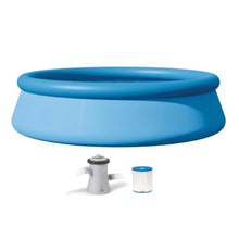 10ft x 30in Round Inflatable Above Ground Swimming Pool with Filter Pump