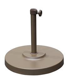 California Umbrella 50 lbs. Round Concrete Weighted Powdercoated Steel Umbrella Base, Champagne Frame