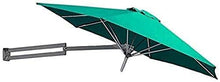 RWGOVLU Beach Umbrella Wall Mount Parasol Outdoor Garden Balcony Cantilever Tilting Sunshade Umbrella with Metal Pole