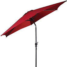 RWGOVLU Patio Umbrella Shade Sail Patio Umbrella Outdoor Beach Patio Umbrella Garden Parasol with Crank Furniture (Beige)