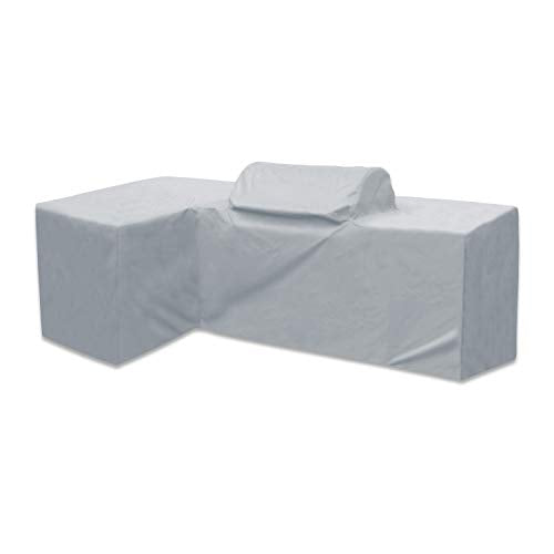 Outdoor Kitchen Cover 18 Oz Waterproof - Left - Customize Your Kitchen Cover with Any Dimensions - 100% UV & Weather Resistant Outdoor Kitchen Island Cover (Grey)