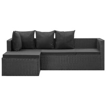 Xinxinxiang 4 Piece Black Patio Set with Cushions