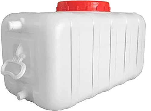 WAZHOU Large Water Tank Camping Home Car Water Storage Bucket Washing Machine Water Container Emergency Household Water Barrel with Water Outlet Accessories(White,300L)