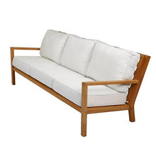 Royal Teak Collection COA3-OFF-WHITE Coastal 3-Seater Teak Sofa, Off-White