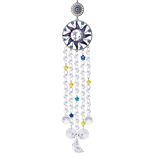 Decoration Wind Chimes,Crystal Wind Chimes Wall Hanging Blessing Proection Decor Gift