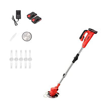 Rechargeable trimmer, cordless/folding, 90° rotating cutting head, includes 2 batteries, 1 charger, 7 cutting heads (3 types) (C-Two Battery)