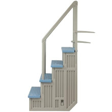 Aqua Select Anti-Slip in-Pool Safety Stairs with Outside Flip-Up Ladder