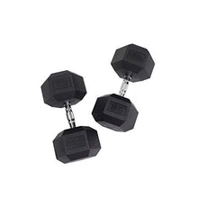 Body-Solid Rubber Coated Hexagon Dumbbells Black