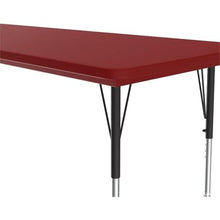 Pemberly Row Contemporary Plastic Resin/Metal Activity Table 30" x 72" Red
