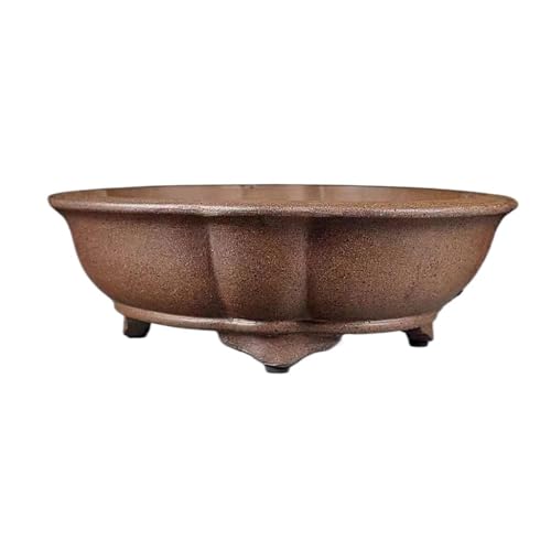 thalo Planter Pots Plant Planter 13 Inch Purple Clay Bonsai Planter Handmade Purple Clay Planter Plant Container Accessories