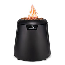 TIKI 28.5-Inch Customizable Propane Fire Pit, 40,000 BTU Outdoor Gas Fire Pit with Lava Rocks & Burner Cover – Modern Black Design for Patio, Backyard, and Outdoor Spaces