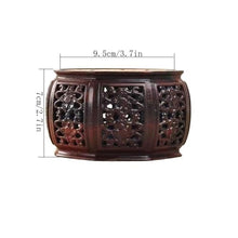 WOAITIANTIAN Vase Stand Miniature Hollow Out Wood Pedestal Vase Potted Base Display Stand(Large)