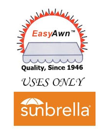 Easyawn Door and Window Sunbrella Canvas Awning / 5 Colors and 3 Sizes/Classic Awning (Green 8 feet Wide)