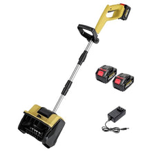 Powerfull Snow Blower, Efficient Snow Thrower with Directional Plate, Retractable Pole, Cordless Electric Snow Blower for Patio, Deck, Driveway(Two Battery)