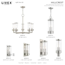 Livex Lighting 20728-91 Hillcrest 3-Light Fixture, Brushed Nickel