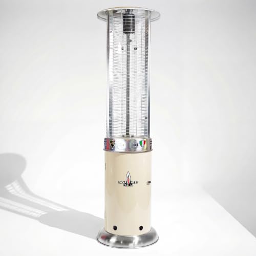 The OPUS LITE Inch Amalfi Studio Collection Patio Heater by Lava Heat Italia, Custom Powder-Coated Flame Tower, Designer 92-Inch Italian Outdoor Heater