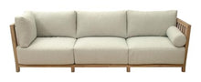Zuo Teras Sectional Gray, Brown Sectional, Modern Style, Patio Furniture, Outdoor Fabric, Seats up to 4, Acacia Wood, Outdoor Living, 94.5" W x 94.5" D x 31.5" H, Non-Stackable