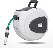 CFDZCP Automatic Retractable Garden Hose Reel, Wall Mount Auto Rewind, with 3 Function Spray Gun, Brass Connector, Any Length Lock, Garden Watering, Car Washing