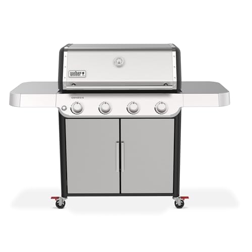 Weber® Genesis S-415 Gas Grill, Propane Grill, Stainless Steel BBQ Grill