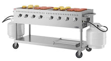 60 in. Commercial Mobile Outdoor Propane Gas Grill, ETL Listed in Stainless-Steel (KM-CGM-60)