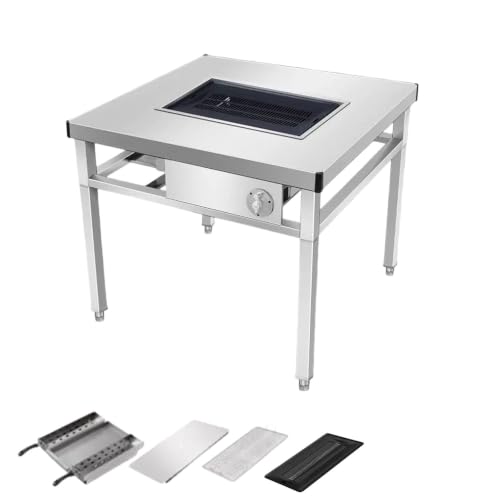 Charcoal BBQ Grill Table, Japanese Style Yakiniku Cooking Table