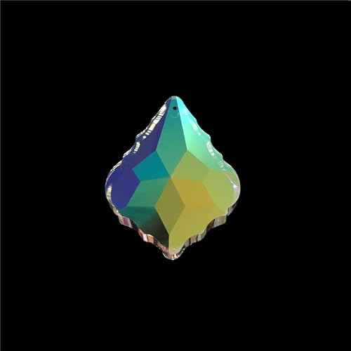 500pcs/Lot 38mm AB Crystal French Maple Leaf Prism Pendant Suncatcher Parts