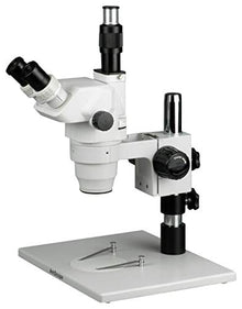 AmScope ZM-1TZ Trinocular Stereo Zoom Microscope White