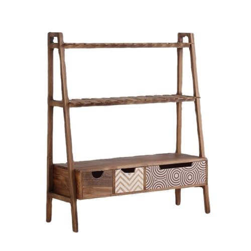 IBONSON Multi Tiered Plant Stand Indoor Living Room Floor-Standing Solid Wood Bonsai Stand Balcony Flower Stand Storage Rack Multi-Layer Plant Flower Stand Corner Outdoor Plant Stand