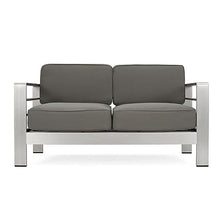 Christopher Knight Home Cape Coral 5-Piece Outdoor Chat Set with Fire Table Grey/Dark Grey