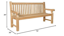 Anderson Collections Teak Devonshire 4-Seater Extra Thick Bench Teak