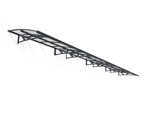Palram - Canopia Amsterdam 8920 29' x 5' Door/Window Awning, Gray/Clear
