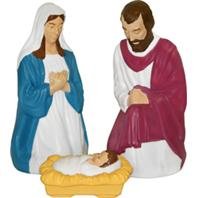 Christmas Nativity Set, Illuminated, 28-in, 3-Pc.