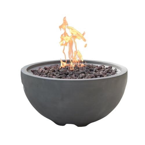 Modeno Nantucket Propane Fire Pit Table Cast Concrete 26 x 26-in