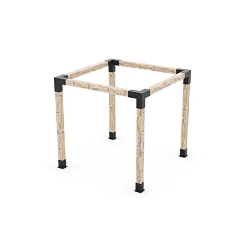 TOJAGRID Any Size Pergola Kit for 6x6 Wood Posts Black