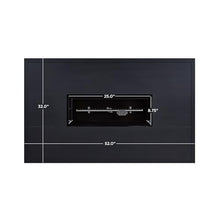 Real Flame Calvin 52in Rectangle Propane Fire Pit Table, 50,000 BTU, Hidden Tank Storage, Aluminum, Push-Button Ignition, Lava Rock, Storage Cover, Stainless Steel Burner with Lid - Black Coral