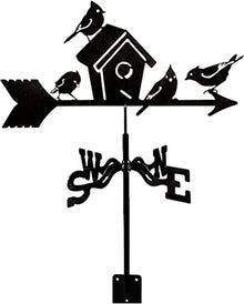 Weathervane Art Decor Stainless Steel Durable Weather Vane Wind Vane Measuring Tools Weathercock Wind Direction Indicator for Garden Patio Yard Ornament Decoration (Trains)