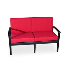 Eucalyptus Loveseat with Cushions for Patio & Garden - Deep Seating Outdoor Furniture, Finish
