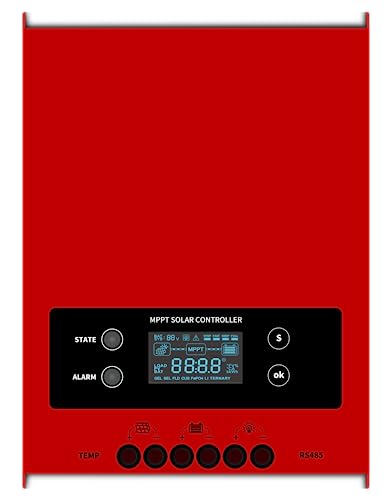 iSunergy Esmart 4 Series MPPT Charge Controller 100A 12V/24V/36V/48V Auto Working Max. PV 250V Intelligent Regulator with LCD Display for Lead-Acid and Lithium-ion Batteries
