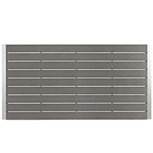 Modway Shore Aluminum Outdoor Patio 71" Rectangle Dining Table in Silver Gray