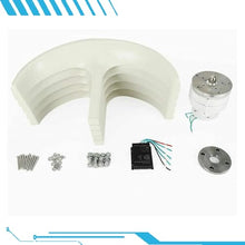 CLPYING 16000W 12V 24V 48V Vertical Axis Wind Turbines Generator, 5 Blade Portable Wind Turbine Generator Kit, Electromagnetic Electricity Producer Equipment, Wind Power(White,12V)