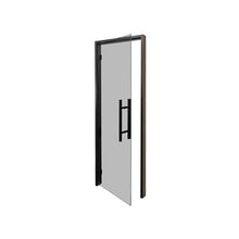 PROSAUNAS Clear & Tinted Glass Sauna Door, Prehung Tinted Glass Sauna Door (Left Hanging, Tinted - Black Alder Frame 24x81)