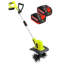 Electric Cordless,Garden Tiller Rotavator,Electric Powerful Soil Cultivator, 20V Garden Cordless Tillers Electric Cultivator, Vegetable Plots